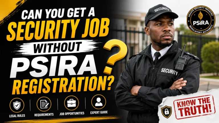 Can You Get a Security Job Without PSIRA Registration?