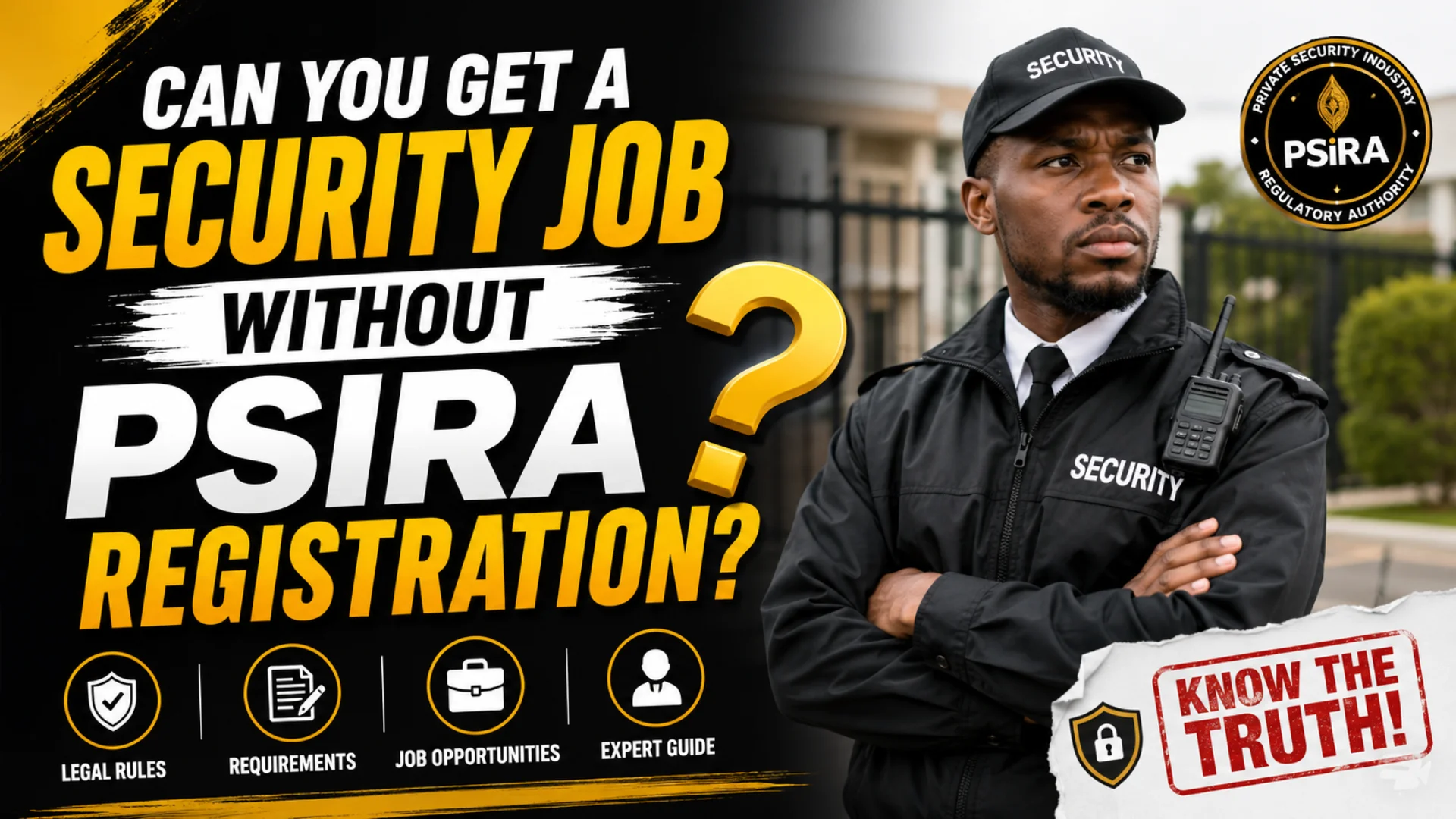 Can You Get a Security Job Without PSIRA Registration?